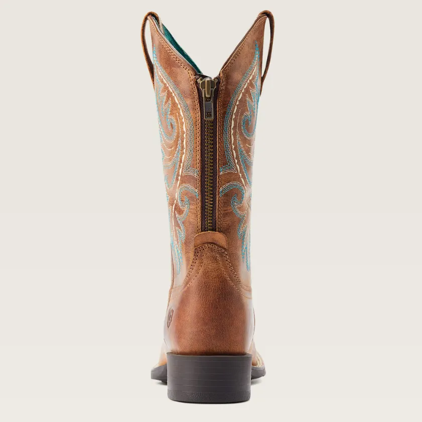 Ariat® Women's "Round Up Back Zip" Western Boots - Desert Sand