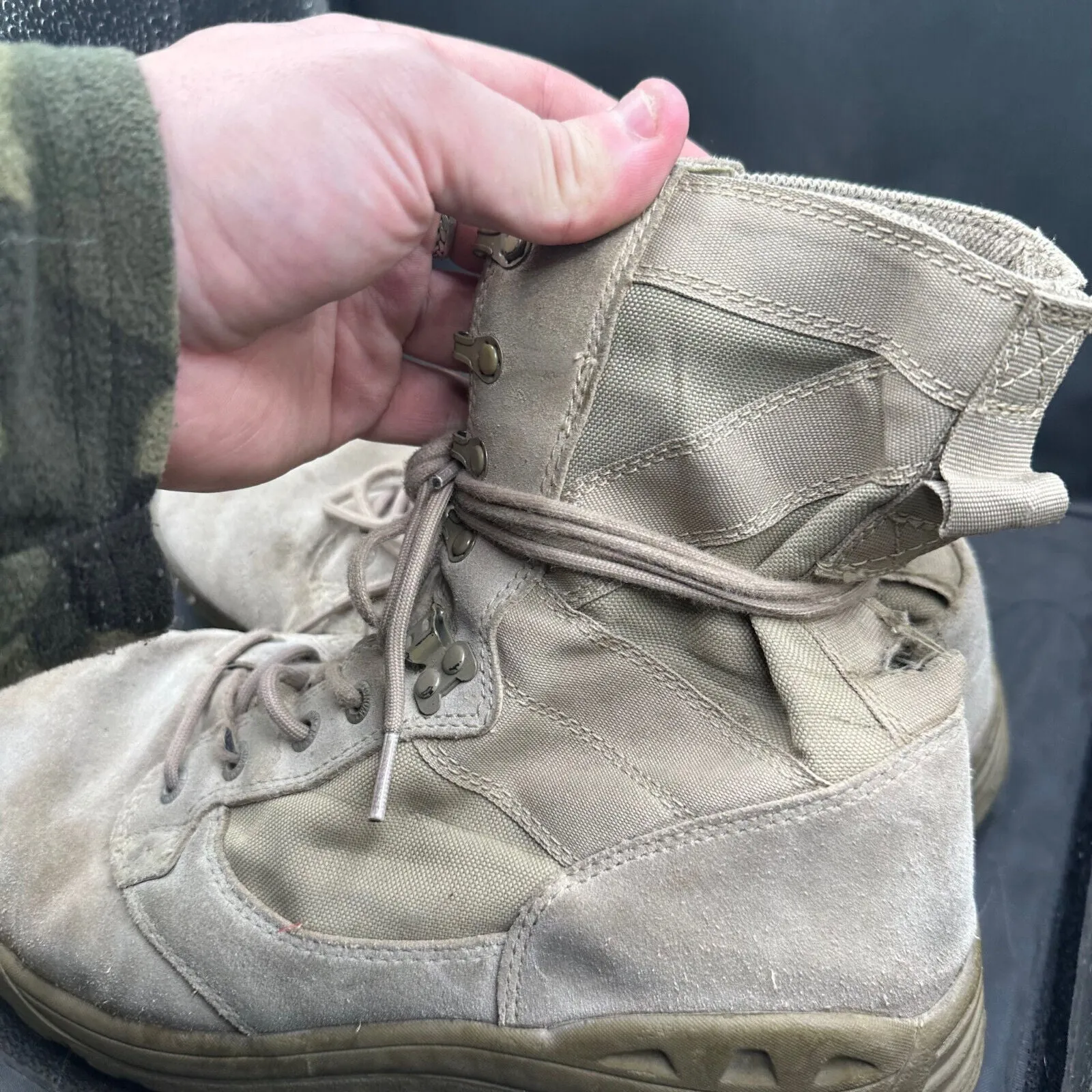 Army Brown MAGNUM Leather High Top Desert Combat Boots - Size EU 45 - UK 10L