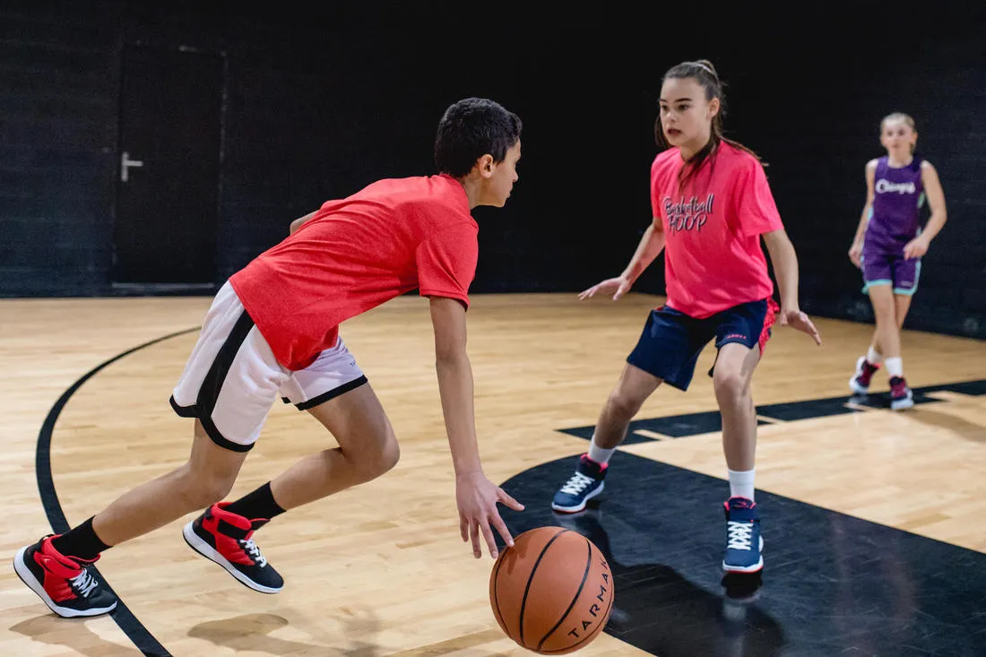 CHAUSSURES DE BASKETBALL ENFANT DEBUTANT - SE100 MARINE