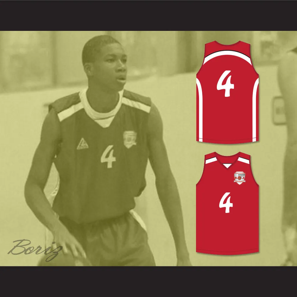 Giannis Antetokounmpo 4 Filathlitikos B.C. Red Basketball Jersey