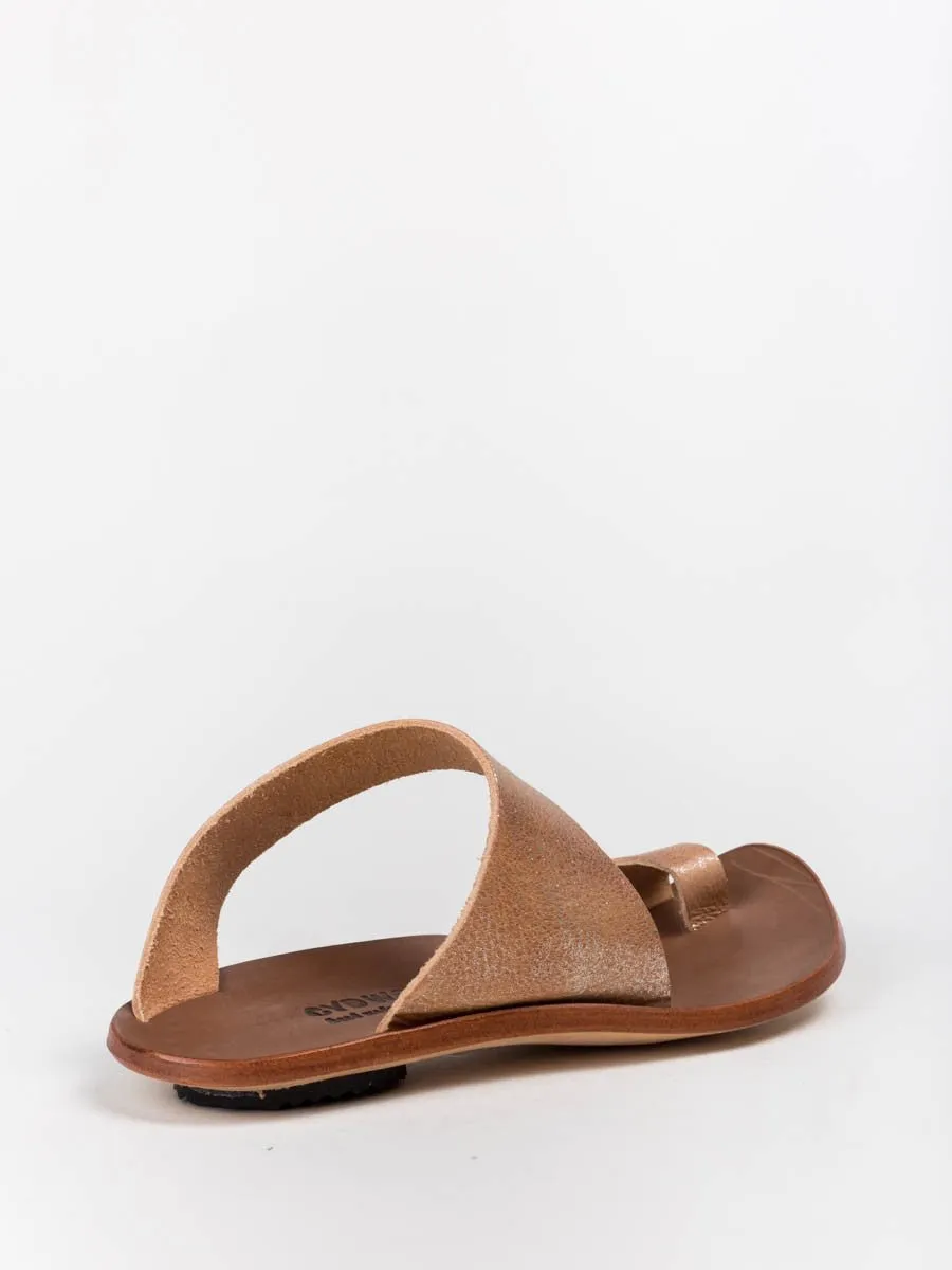 thong sandal - tan sparkle