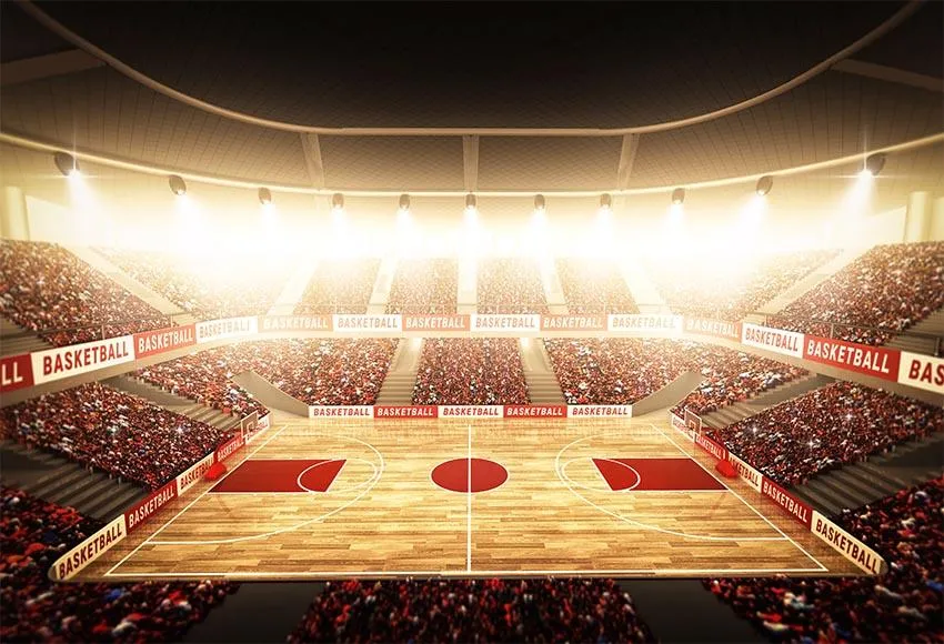 Toile de fond photo de stade de terrain de basket-ball LV-312